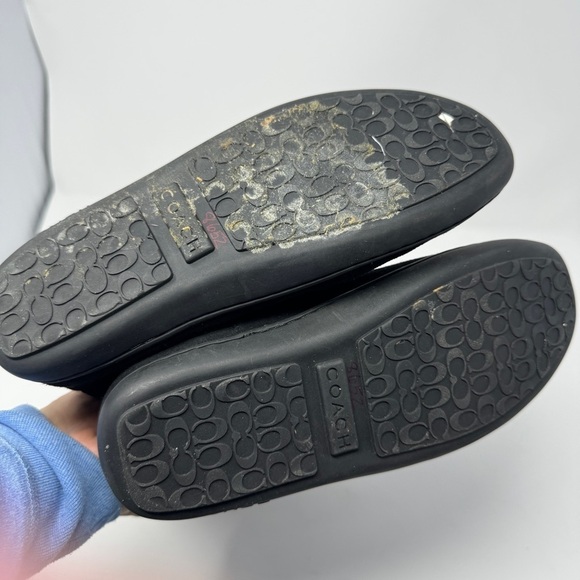 Coach Black Logo Suede Leather Winter Boots - Picture 12 of 12